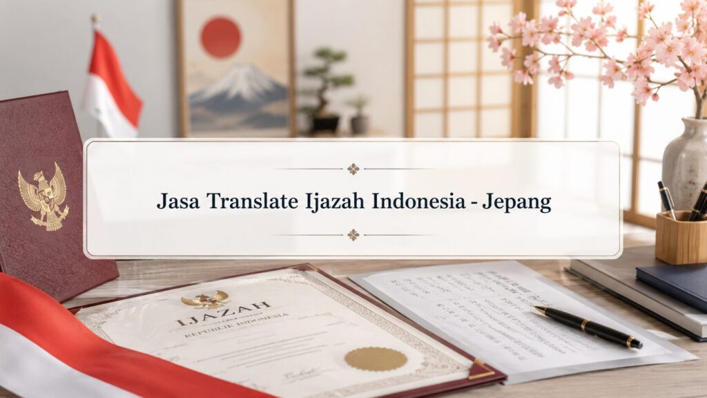 jasa translate Ijazah indonesia - jepang
